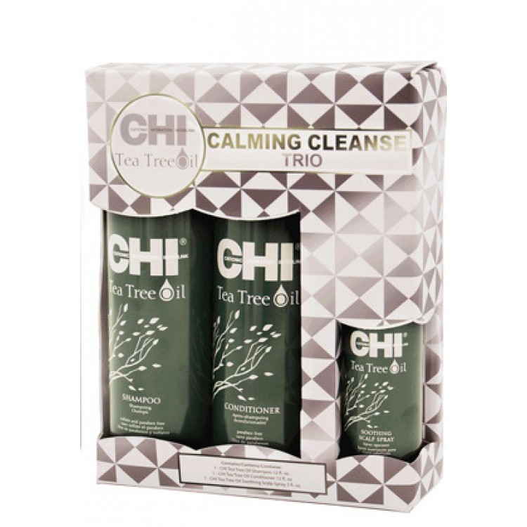 Набор для волос «Чайное дерево» CHI Tea Tree Oil Calming Cleanse Trio